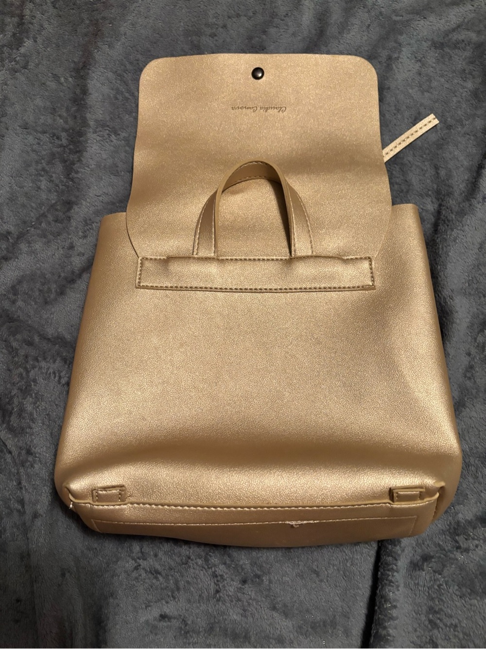 Metallic Gold Mini Backpack - Picture 4 of 6